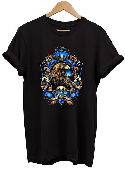 remonz Μπλουζάκι Rawenclaw με στάμπα 100% βαμβακερό Basic T-shirt κανονικού μεγέθους