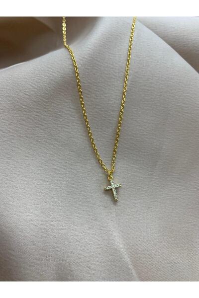 Queen B JewelryCo Altın Haç Kolye