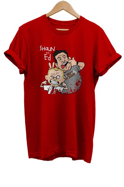 remonz Μπλουζάκι Shaun Of Dead με στάμπα 100% βαμβακερό Basic T-shirt κανονικού μεγέθους