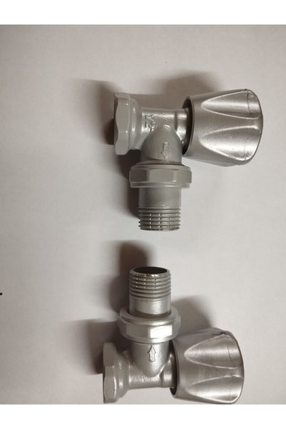 ŞİMAŞ HAVLUPAN 1/2" Köşe Radyatör Vanası Krom Boya 2 Li