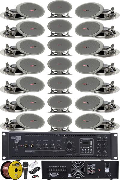 Lastvoice Maxx Paket-8 tavan Hoparlörü Ve 6 Bölgeli Anfi Ses Sistemi Paketi (...