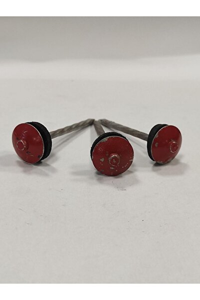 Genel Markalar Boyalı Çatı Çivisi 6 Cm Şapkalı Boyalı Çivi Kırmızı (75 Ad)