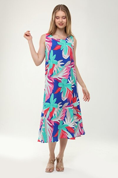 LİKAPA Likapa Yazlık Askılı Viskon Elbise 2691