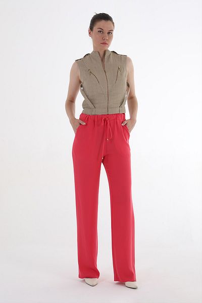 Balizza BLZ-BELI ELASTIC AND LACED NORMAL WAIST WIDE LEG PANTS