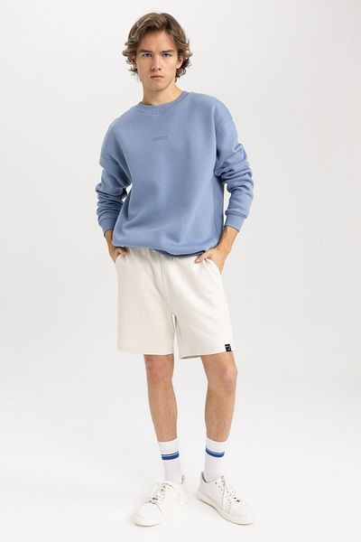 DeFacto Boxy Fit Crew Neck Printed Sweatshirt