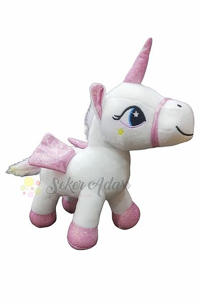 Şeker Adası Winged Horned Unicorn Pony Horse Plush Toy 20cm
