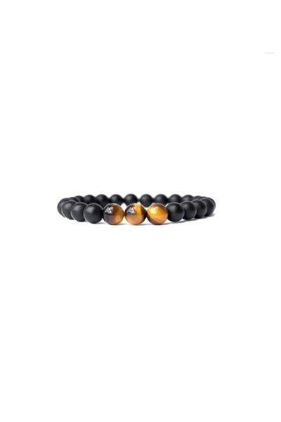 KAVELE Onyx Design - Natural Stone Bracelet and Tiger Eye Set of 3