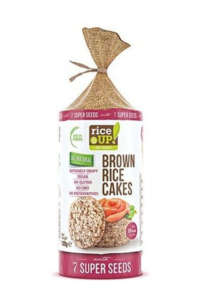 Rice Up 7 Super Seeds Brown Rice Cakes - Gluten Free, Gmo Free, Preservative Free 120Gr