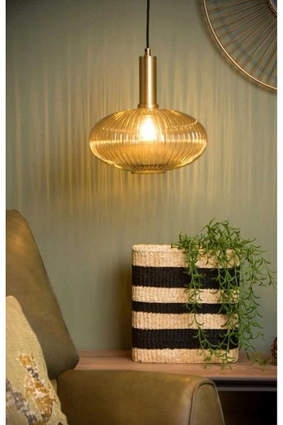 demet habek mylights Mylights Rustic Honey Glass Single Pendant Lamp Chandelier Bedside Corridor Kitchen Living Room Hotel Architectural Chandelier