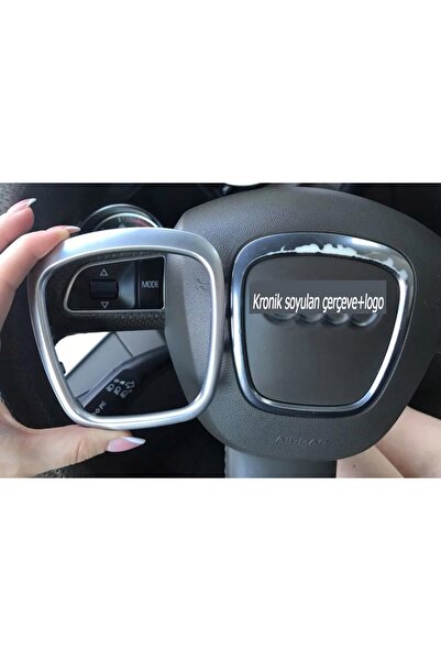 GCP German Car Parts Audi Q5 Direksiyon Airbag Çerçeve Logo Nikelaj Krom Trim