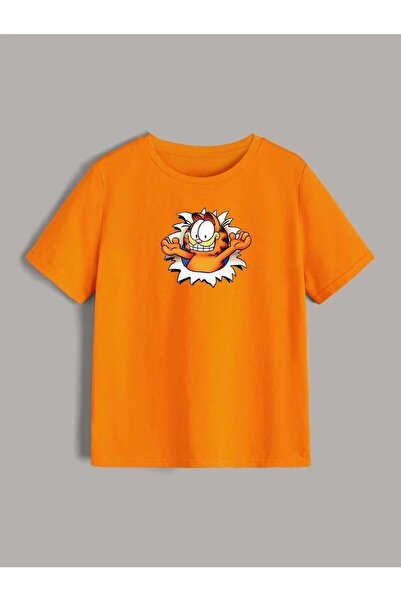 Revasser KİDS GARFİELD Baskılı KIZ / ERKEK ÇOCUK T-Shirt GARFİELD T-SHİRTafro