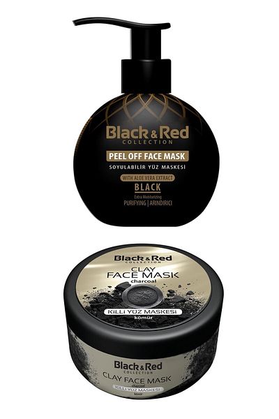 Black Red Black Red Peel Off Black Face Mask Purifying 250 Ml - Clay Face Mask with Charcoal Extract 400gr
