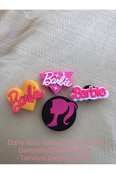 Crocs Jibbitz Terlik Süsü Crocs Charm 4’lü Barbie GamzeByCrystalBeadss Tasarım