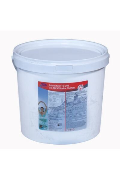 DEEP BLUE Chlor Stabilize Triklor Tablet Klor 200 GR %90 10 KG - Chlorine Tablets - LİONS POOL