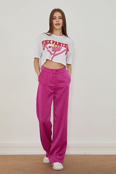 PAULMARK Saténové kalhoty