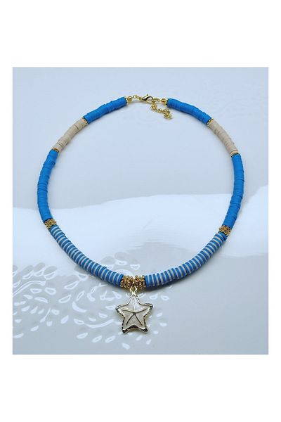 Denis Bujiteri Women's Fimo 40cm Necklace 15cm Bracelet 20cm Anklet and Earrings Set