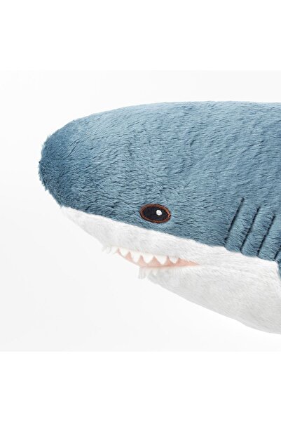 SHIVA Gift&More Köpekbalığı Mavi Beyaz Uyku ve Oyun Arkadaşı Peluş Yastık 55 cm köpek balığı shark yumuşak oyuncak