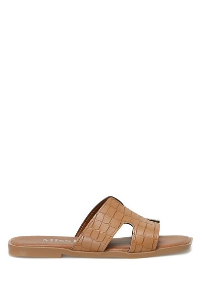 Miss F Ds21046.K 3Fx Brown Women's Flat Slippers