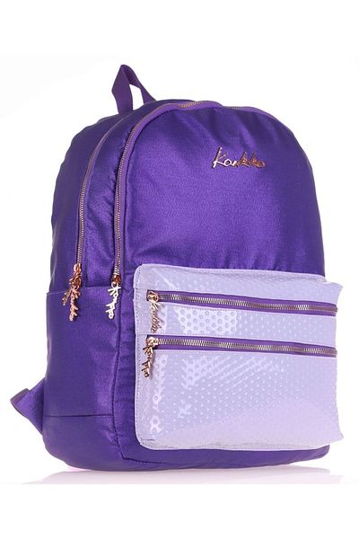 KAUKKO Set rucsac și pix pentru școală mov din piele lăcuită - Fată