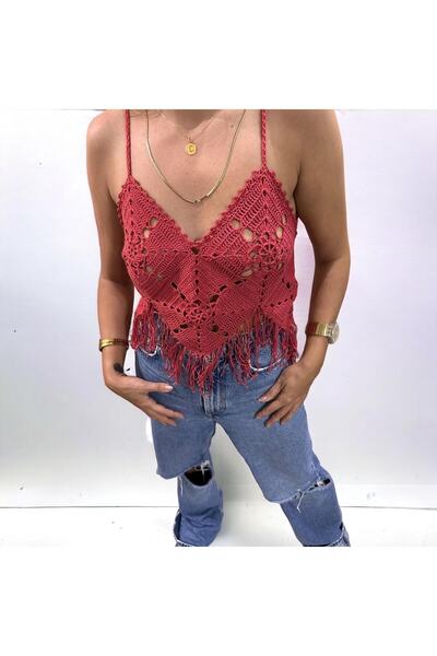 OevaC Örgü Bralet / Örgü Bikini Üstü / Crochet / Örgü Crop /büstiyer / Crop