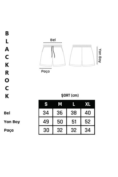 YUVEST BlackRock Unisex Man εμπριμέ μαύρο σορτς