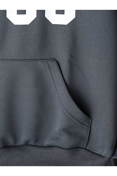 Machetta Anthracite Hooded 1980 Printed 3 Thread Kids Tracksuit Set