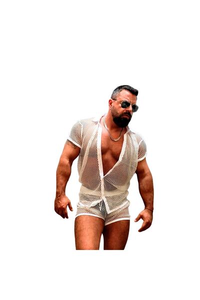 turcobear Men's Mesh Shirt