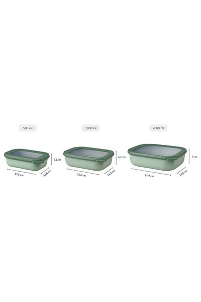 Mepal Multi Bowl Cirqula Rectangular Food Container 1500 Ml