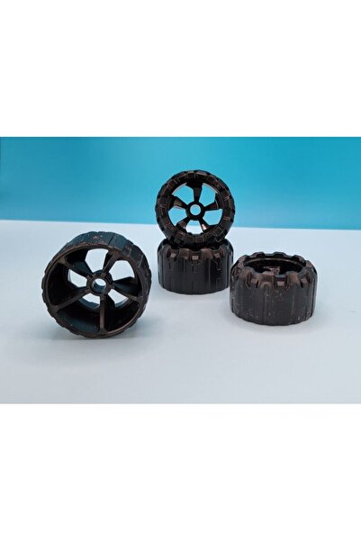 LEGO Technic Aksesuar Custom Tire 37mm D. x 22mm Siyah Jant Kollu Orta Boy Te...