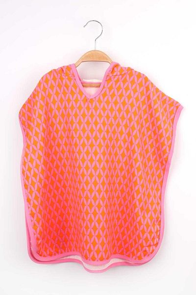Le Mabelle Orange Ethnic Patterned Pareo for Girls