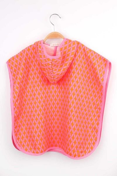 Le Mabelle Orange Ethnic Patterned Pareo for Girls