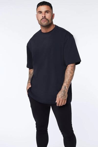 SERAZAT Tricou supradimensionat cu umăr căzut, 100% bumbac, fără transpirație