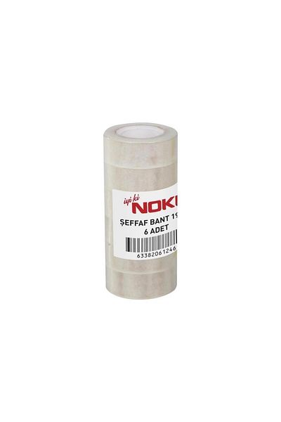 Noki Tape Transparent 19mm X 33 Meters 19336 (Pack of 6)