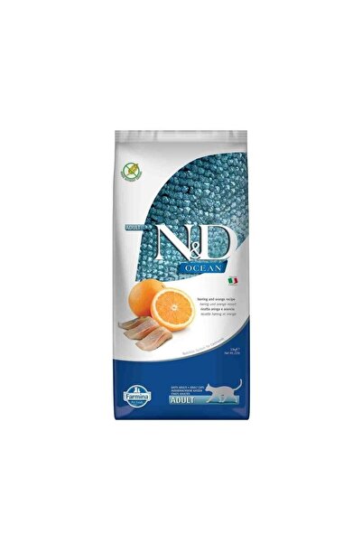 N&D Ocean Tahılsız Ringa Balıklı ve Portakallı Yetişkin Kedi Maması 10 kg