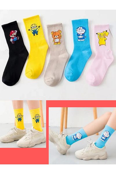 socksbox 5 ζευγάρια Unisex Premium κάλτσες με πολύχρωμα σχέδια
