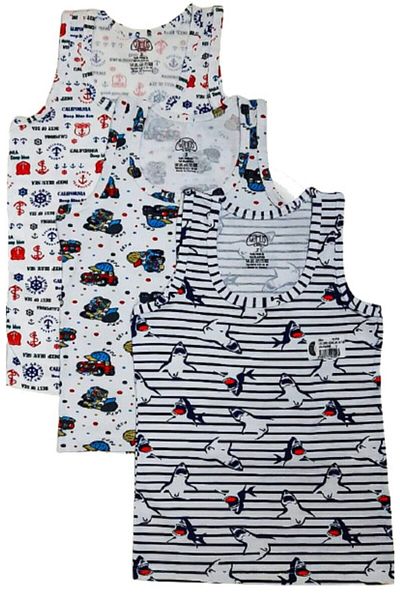 Gümüş İç Giyim Tricou argintiu pentru băiat, cu model mixt, din 3 piese
