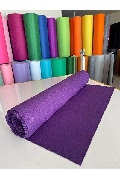 garaccu Metrelik İnce Yumuşak Keçe Kumaş 1 mm Mor - 1 Metre (100 cm x 100 cm)