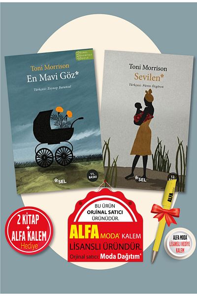 Sel Yayıncılık The Bluest Eye + The Beloved (Toni Morrison) 2 Book Set + Fashion Licensed Pen Gift - Sel - Nobel Prize Winner