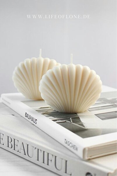 homeartplus 2 ' Li Dekoratif Büyük Boy Istiridye Mum