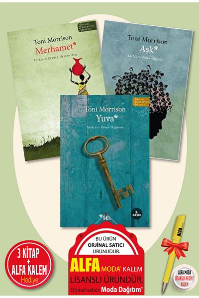 Sel Yayıncılık Mercy + Love + Home (Toni Morrison) 3 Book Set + Fashion Licensed Pen - Sel Yayın - Nobel Prize Winner