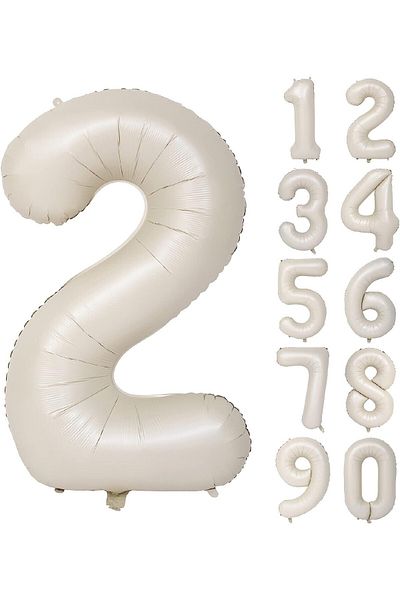 Bkmc 2 Years Old Cream Foil Balloon - 74 Cm