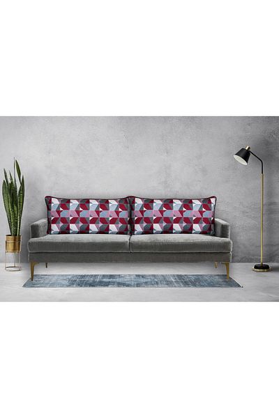 AYPETEKS Prism Pattern Ribbed Seat Back Throw Pillow Cover Garden Set Throw Pillow Cover Large Size Throw Pillow Cover