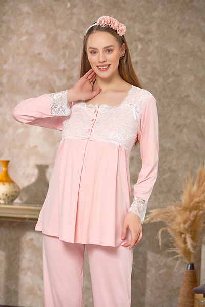 Emose Lacy Maternity Pajama Set