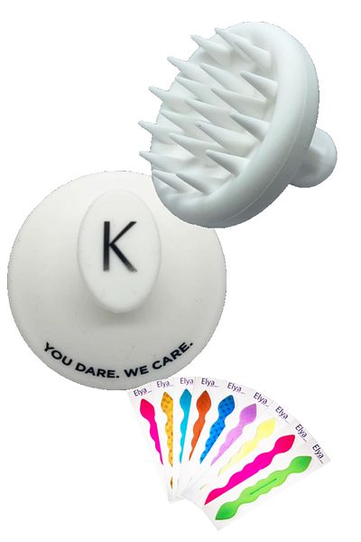 Kerastase Hair Care Brush Silicone Massage Comb Shower Brush + 1 Piece Elia Bun Buckle