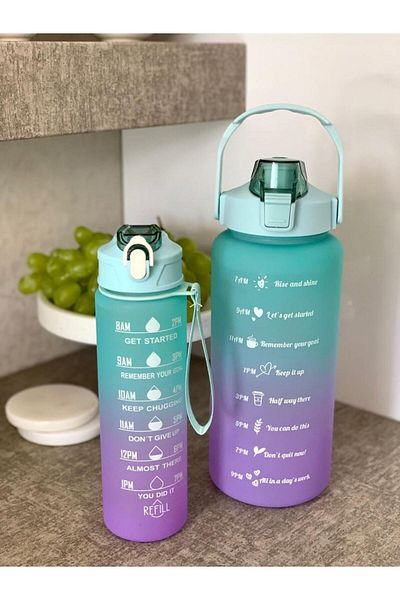 KÜÇÜK EW Motivational 2-pack Water Bottle Water Bottle Water Bottle 2 Lt 900ml Puppy Gym Water Bottle Sticker