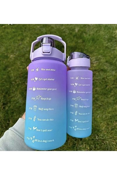 KÜÇÜK EW Motivational 2-pack Water Bottle Water Bottle Water Bottle 2 Lt 900ml Puppy Gym Water Bottle Sticker