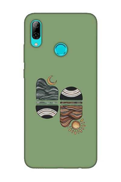 frondcase Huawei P Smart 2019 Sunset Wave Yeşil Telefon Kılıfı