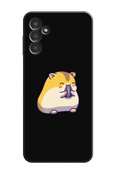 frondcase حافظة لهاتف سامسونج A34 لطيف الهامستر باللون الأسود