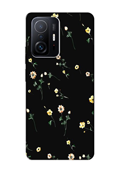 frondcase حافظة لهاتف Xiaomi Mi 11t Pro باللون الأسود مع زهور