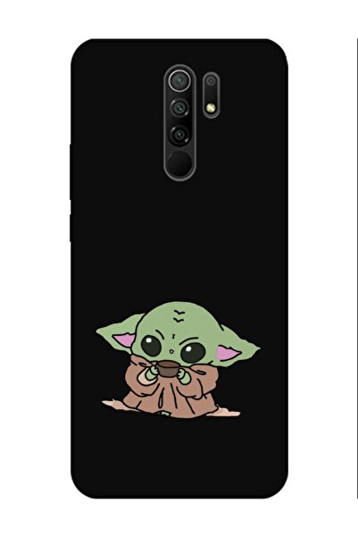 frondcase حافظة هاتف ريدمي 9 بيبي يودا باللون الأسود